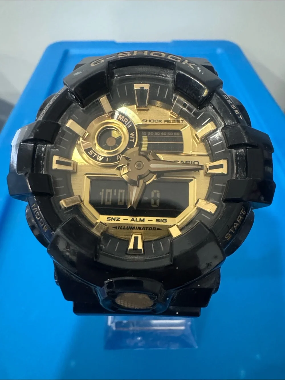 G-Shock Black and Gold Tactical Analog-Digital Watch